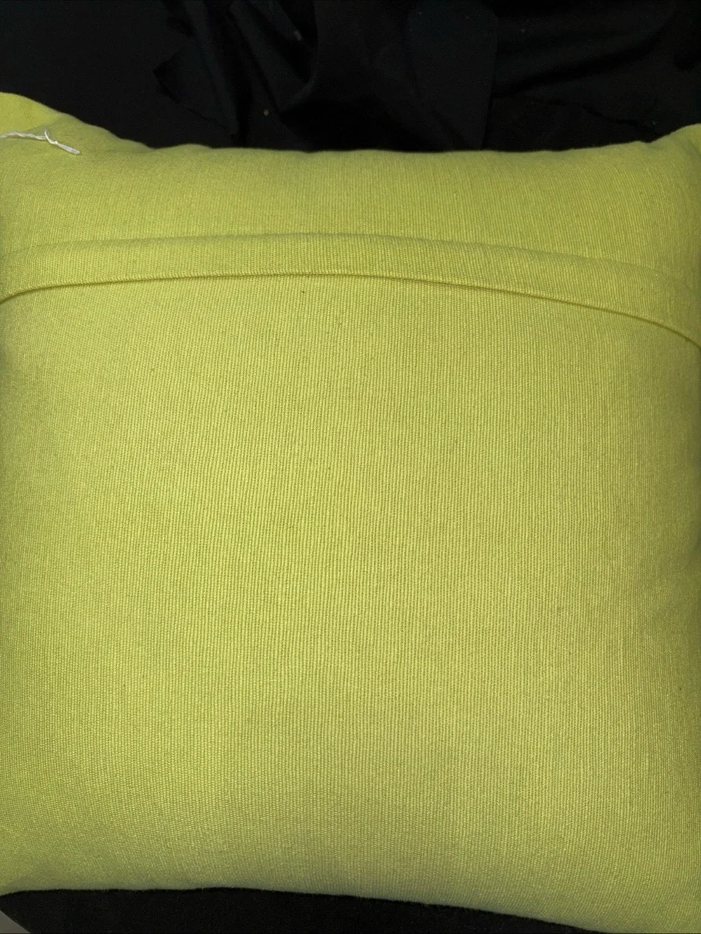 Green Geometric Accent Pillow with Cream Grid